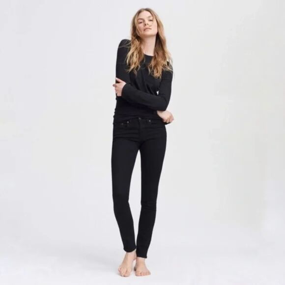 Rag & Bone Jean Women's Mid Rise Skinny Color Coal Size 30 - Picture 1 of 15